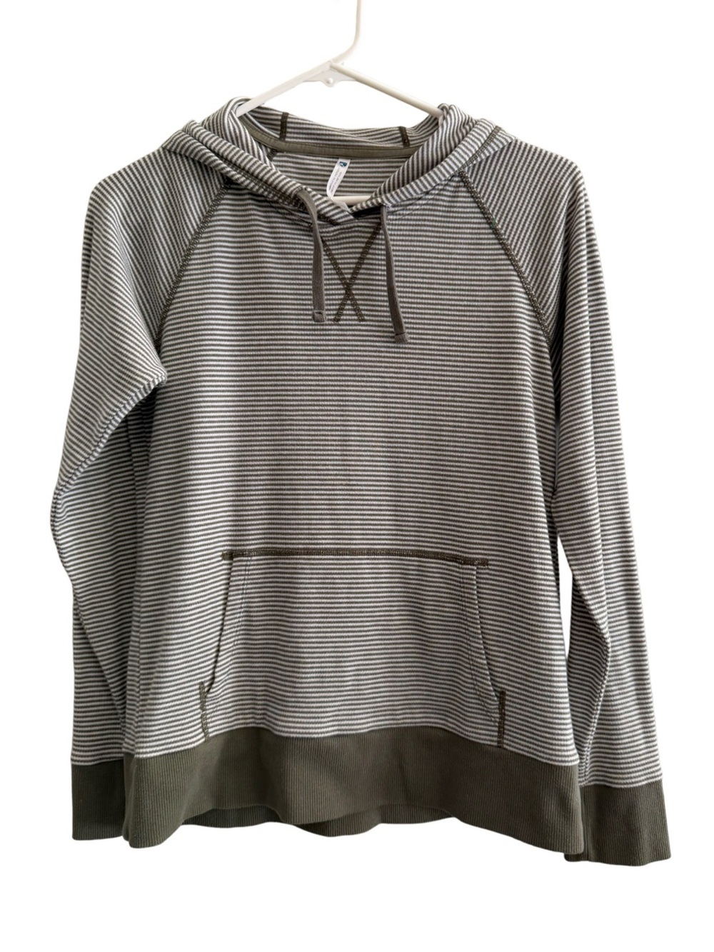 KUHL Stria Hoodie Green Striped Size Small